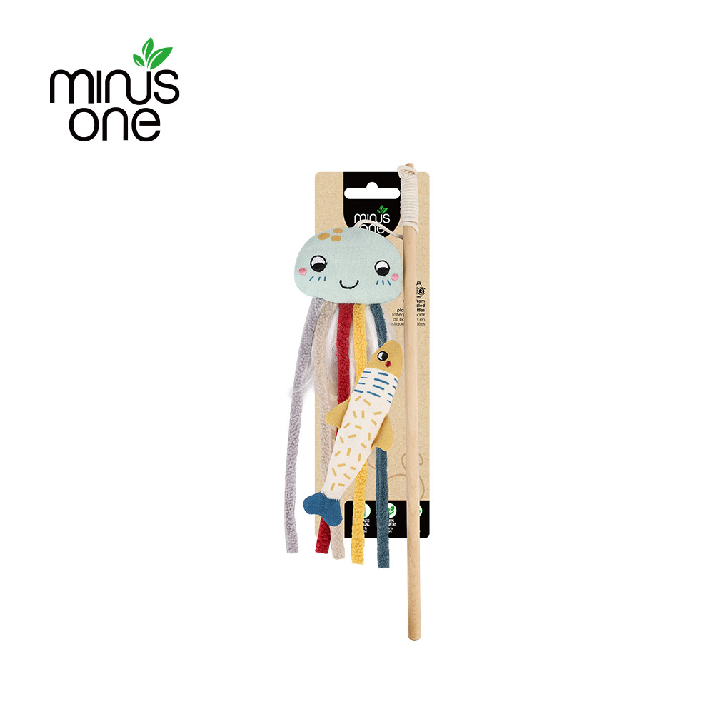 Minus One 邁樂思｜環保棉帆布 - 組合逗貓棒 (水母與小魚)