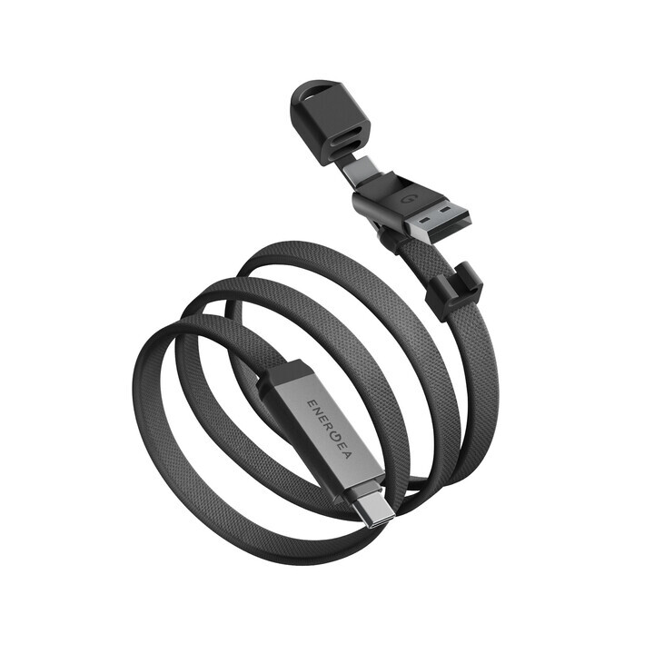 ENERGEA Sheath Travel  2-in-1 C To C+A 60W 編織線纜快充傳輸線 (1.2M)