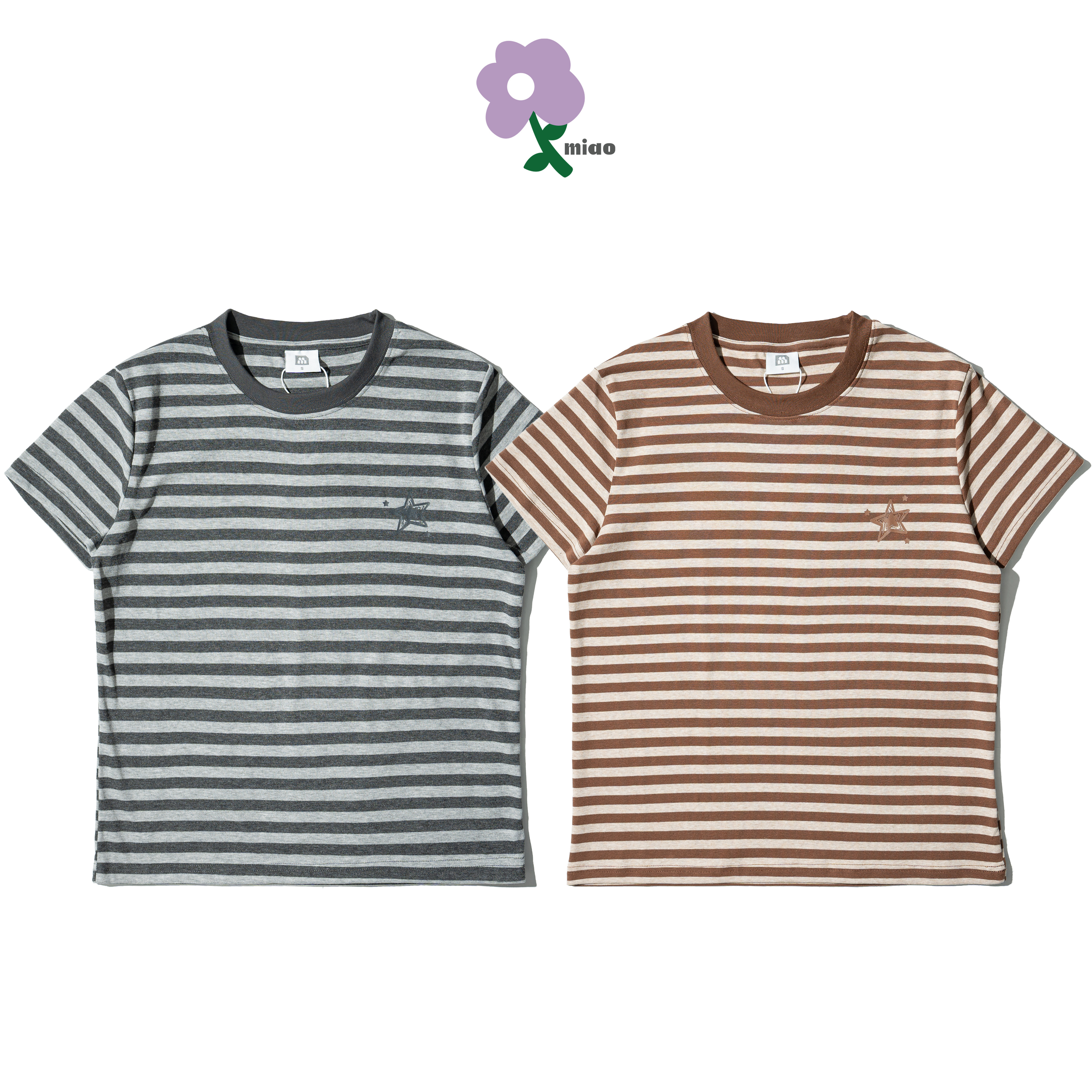 AGILITY MIAO Image Stripe Tee 條紋圖像短Tee [M-TS3]