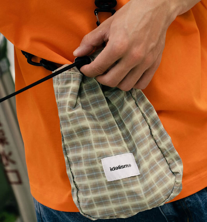idealism LOGO Shoulder Bag 深灰 紫色 黃色 尼龍 肩背包 側背包 隨身小包【ID26014】