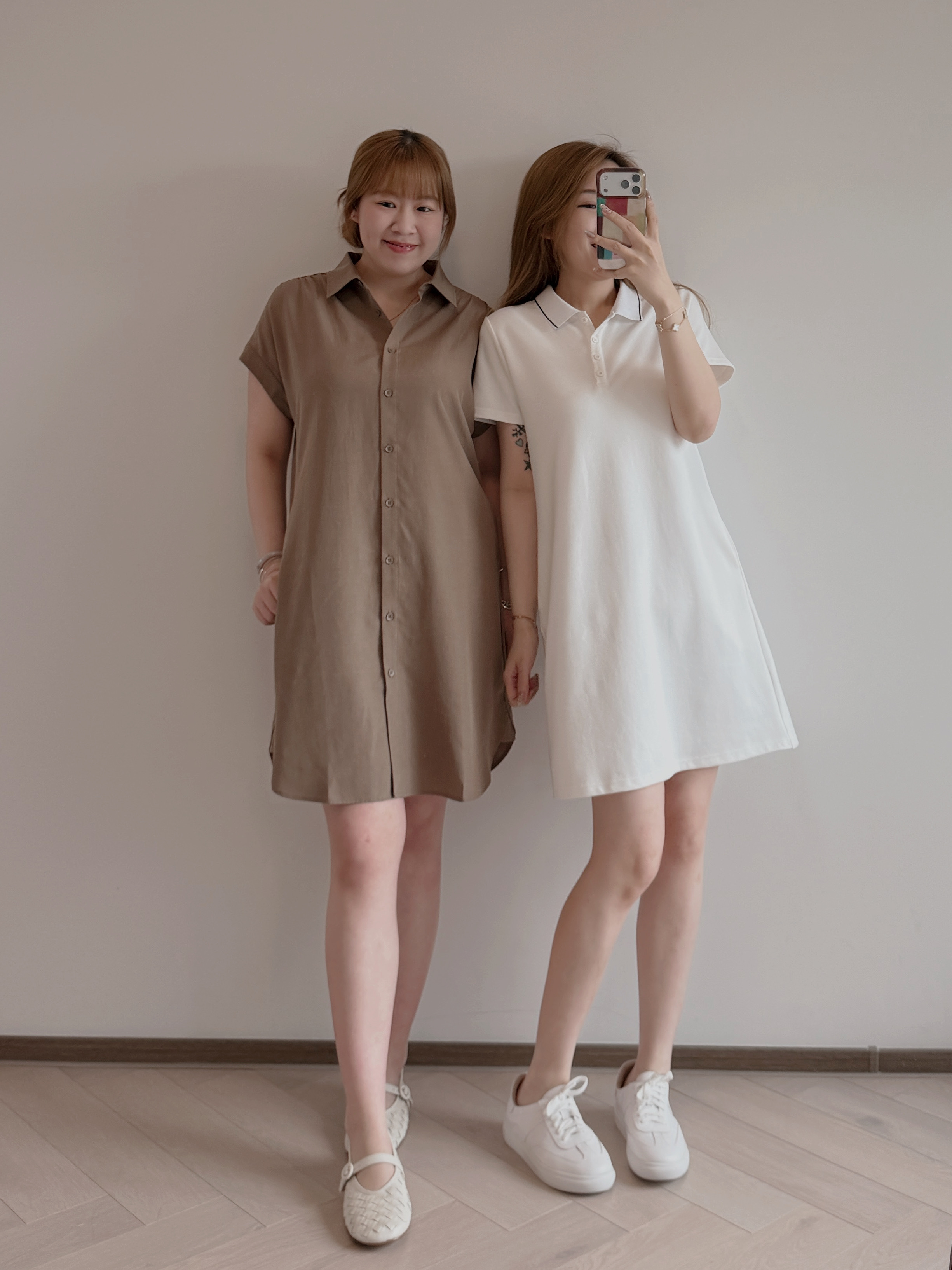 預訂 7409 白色翻領Polo裙【限定色 只限一批】
