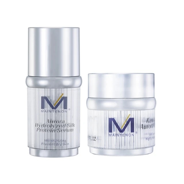 【MAINTENON 曼特儂】極光蠶絲精華30ml+KAWKAW 極光霜50ml