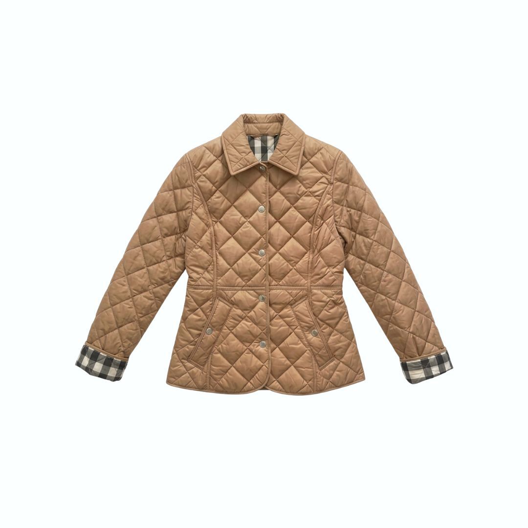 1BR0114-003 [BURBERRY] Cawthorn Quilted Jacket Camel #81114601003 (C-EU-E)