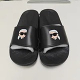 [S] KARL LAGERFELD BLACK IKON KONDO POOL SLIDES, LP6P508P-BLACK (SKL1748)