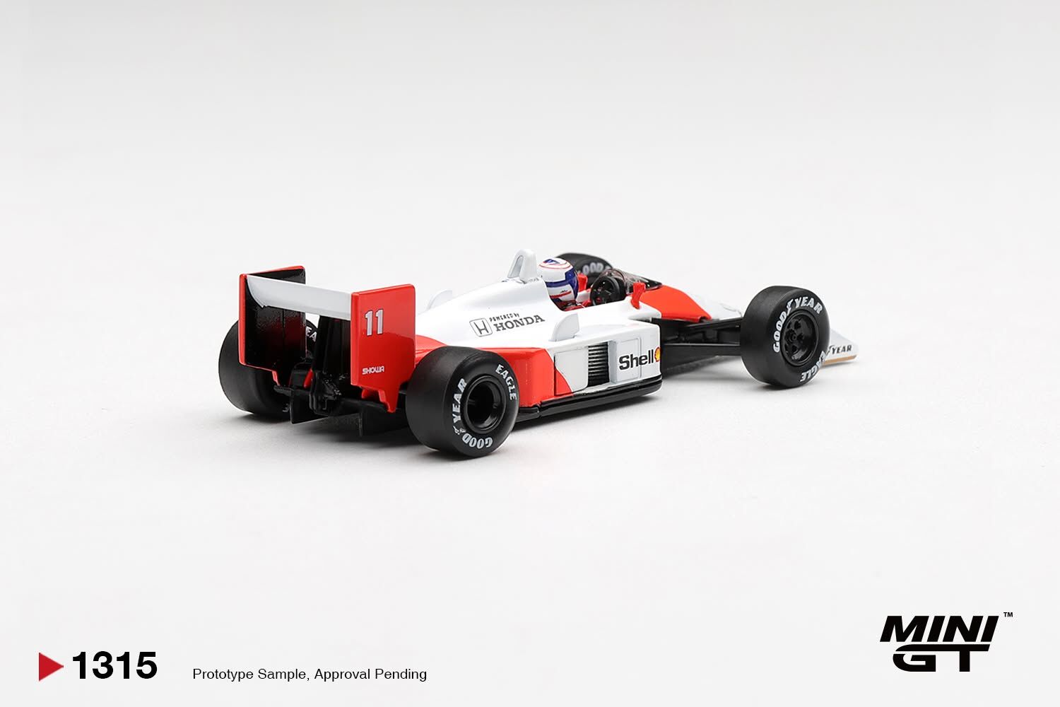 預訂:1/64 MINI GT McLaren MP4/4 #11 Alain Prost 1988  Canadian Grand Prix  2nd Place (MGT01315-L)