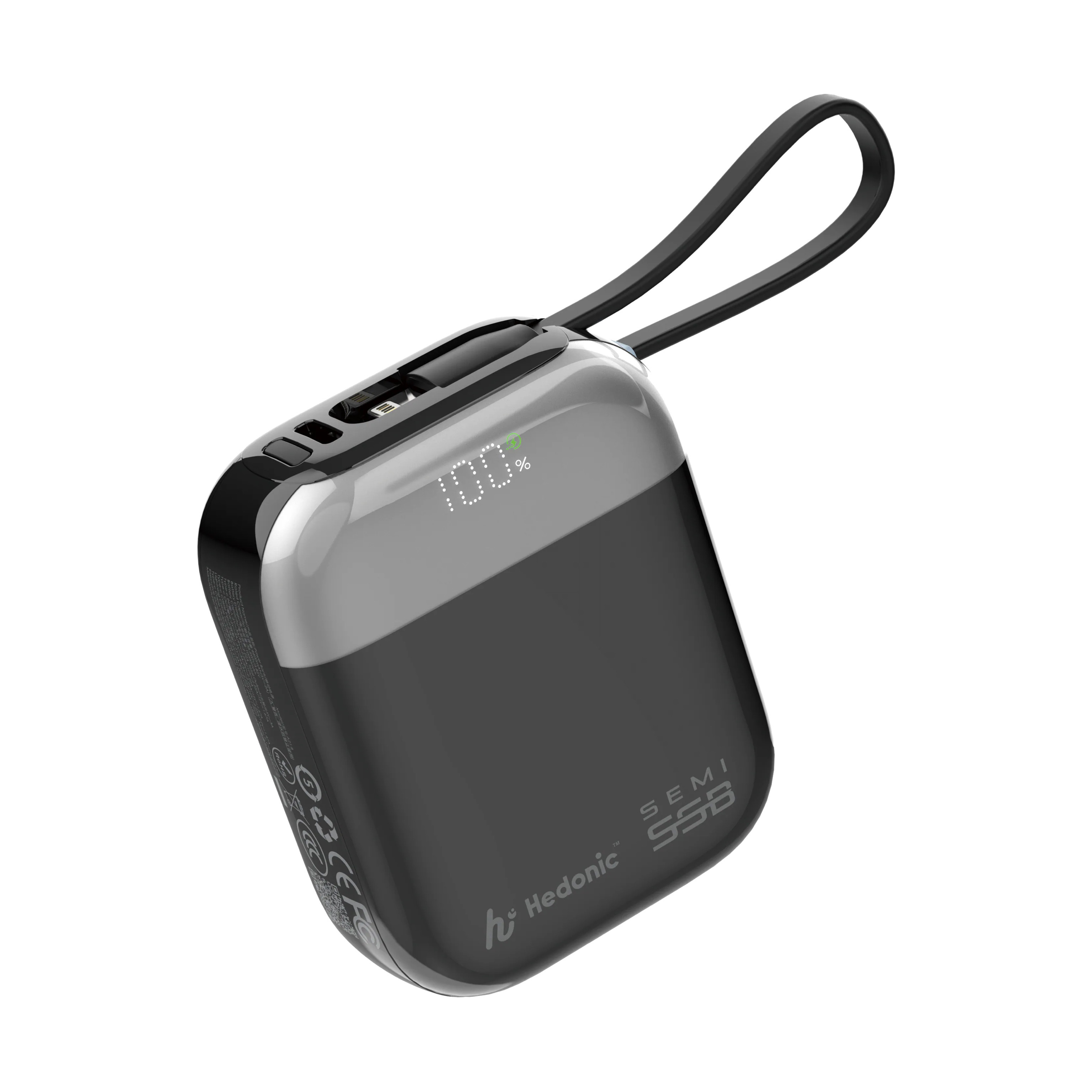 Hedonic Semi SSB 20W PD 3.0 自帶 USB-C & Lightning 線行動電源