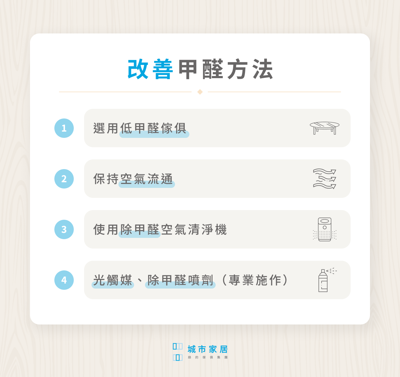 改善甲醛方法