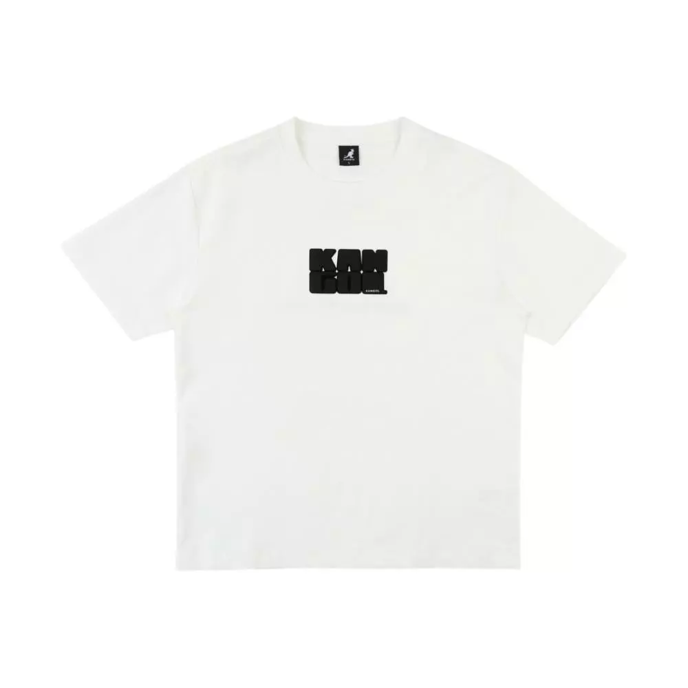 KANGOL 短T 白色 微落肩 字組印花T 短袖 上衣 中性 6625100400