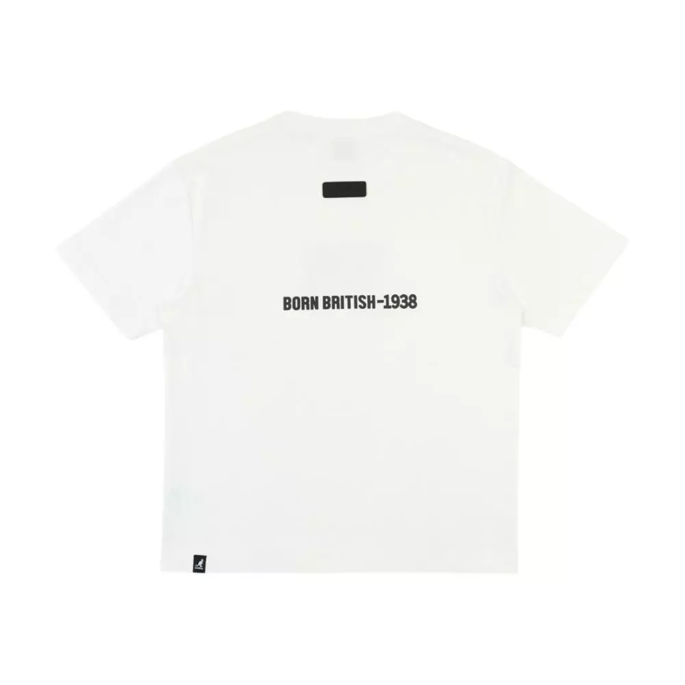 KANGOL 短T 白色 微落肩 字組印花T 短袖 上衣 中性 6625100400
