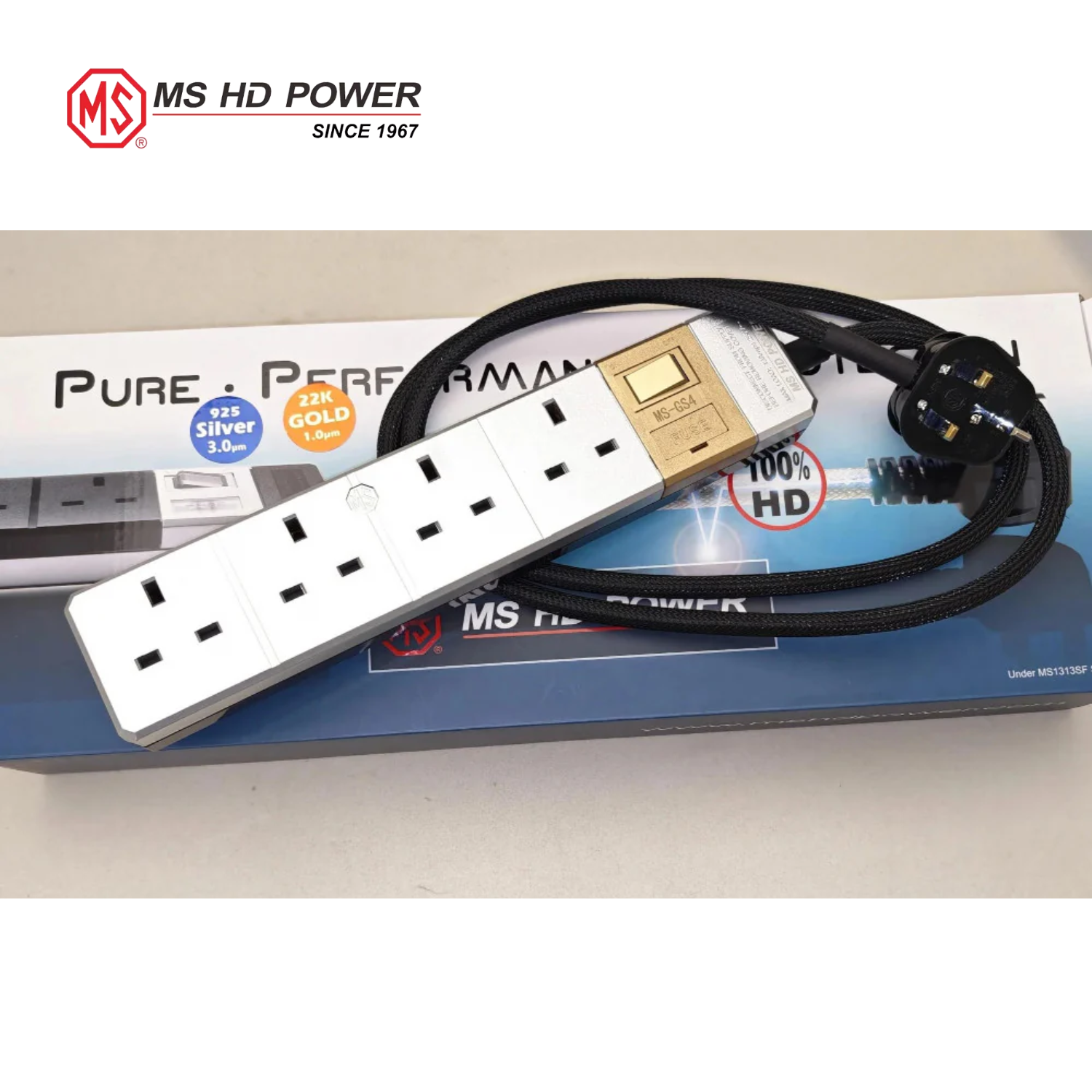 MS HD Power MS GS4 4位濾波防雷插座 (英式)