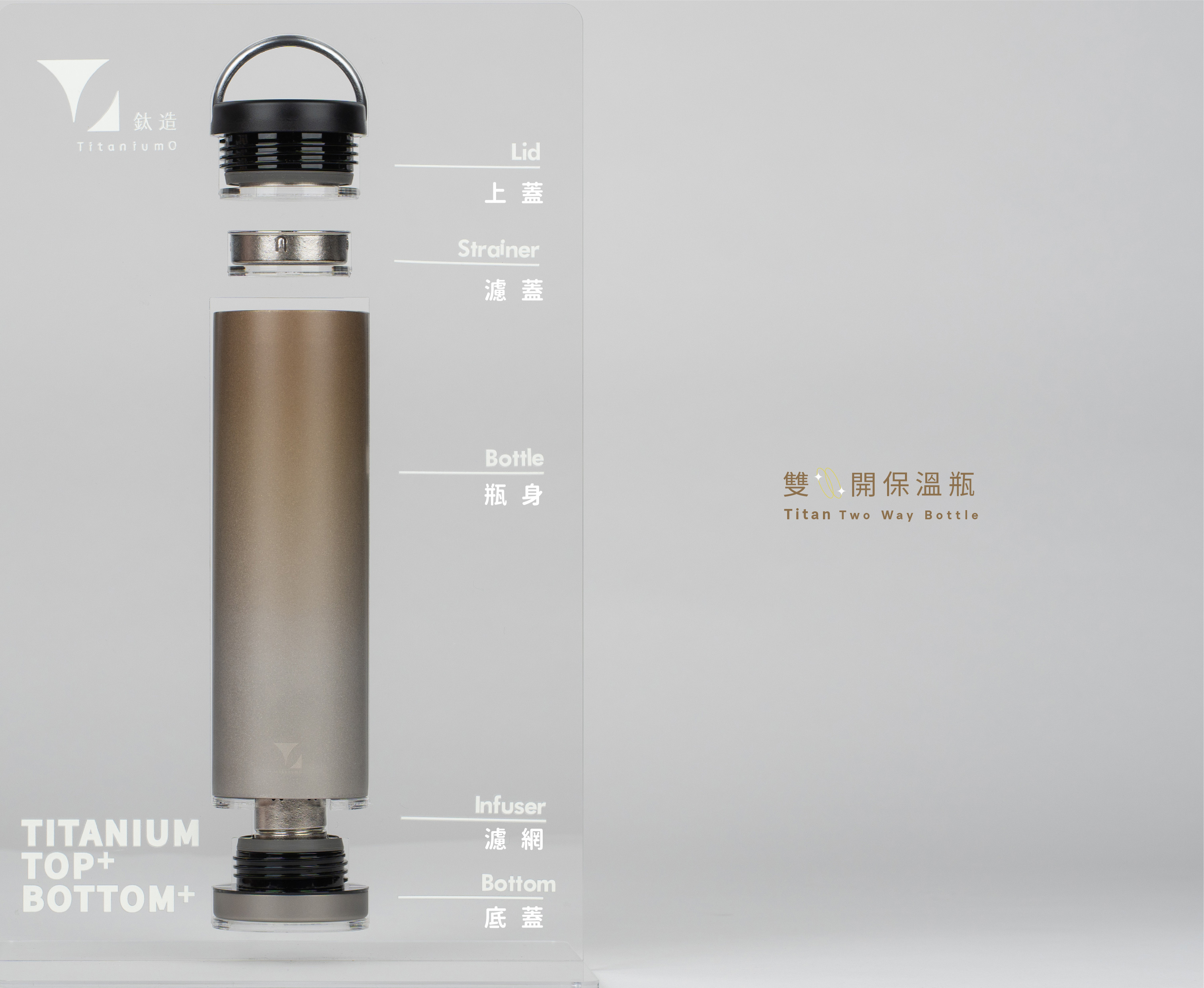 鈦造雙開瓶｜鈦色暈彩系列｜鈦金