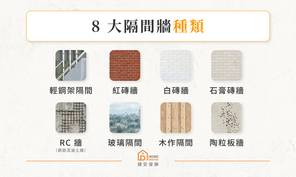 8 大隔間牆種類
