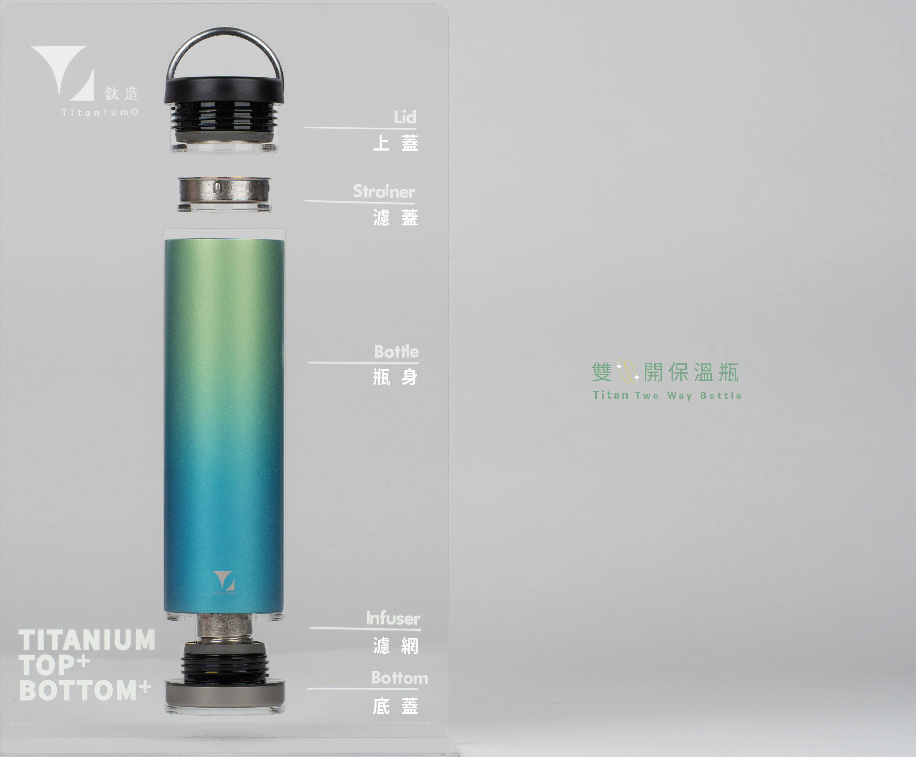 鈦造雙開瓶｜鈦色暈彩系列｜森翠