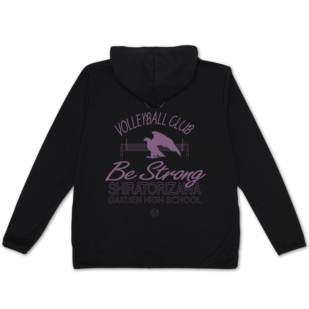白鳥沢学園高校ﾊﾞﾚｰﾎﾞｰﾙ部 薄手ﾄﾞﾗｲﾊﾟｰｶｰ/BLACK COSPA 062226