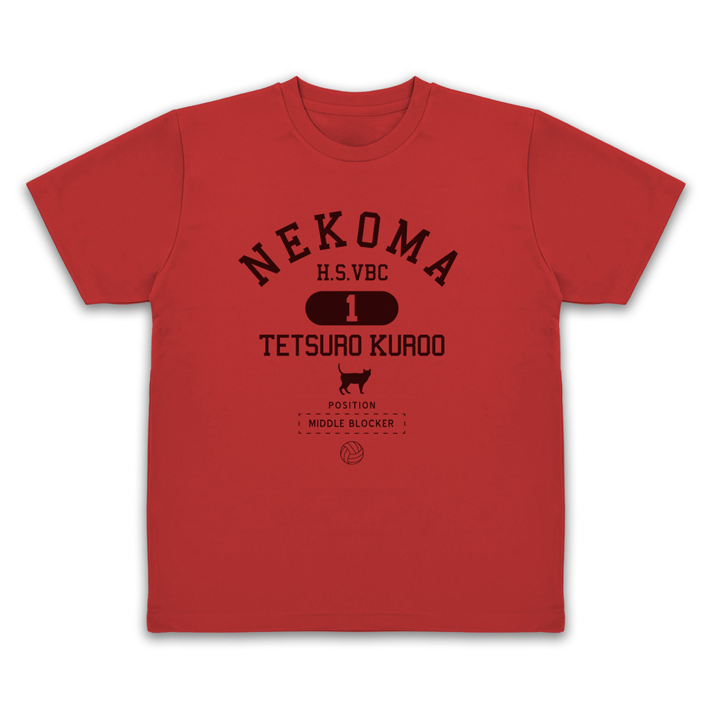 黒尾鉄朗 ｶﾚｯｼﾞ ﾄﾞﾗｲTｼｬﾂ/RED COSPA 062226
