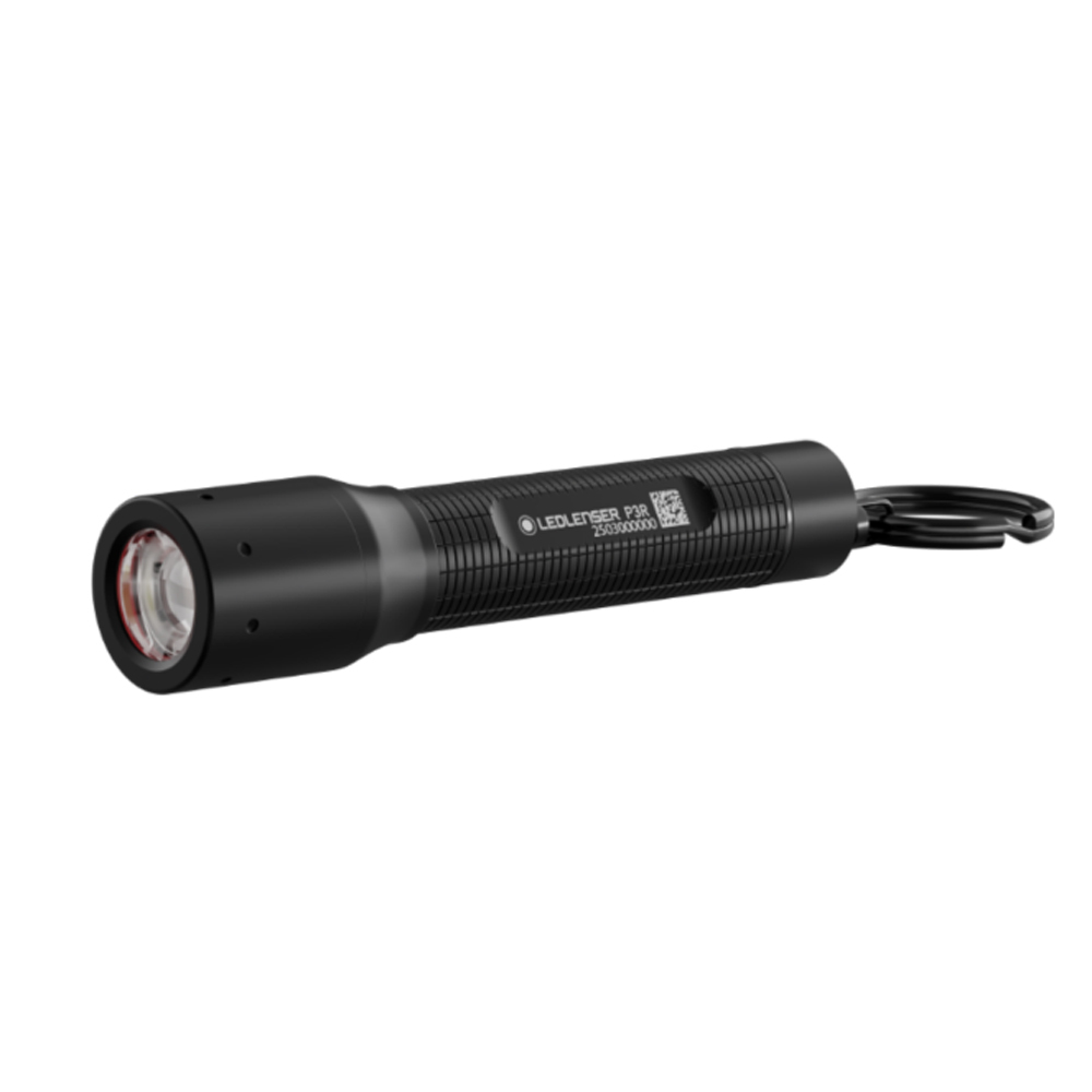 LEDLENSER P3R 袖珍型鑰匙圈手電筒 (黑) 200流明/IP54防塵防水/緊急照明/登山/避難包 82LE503107