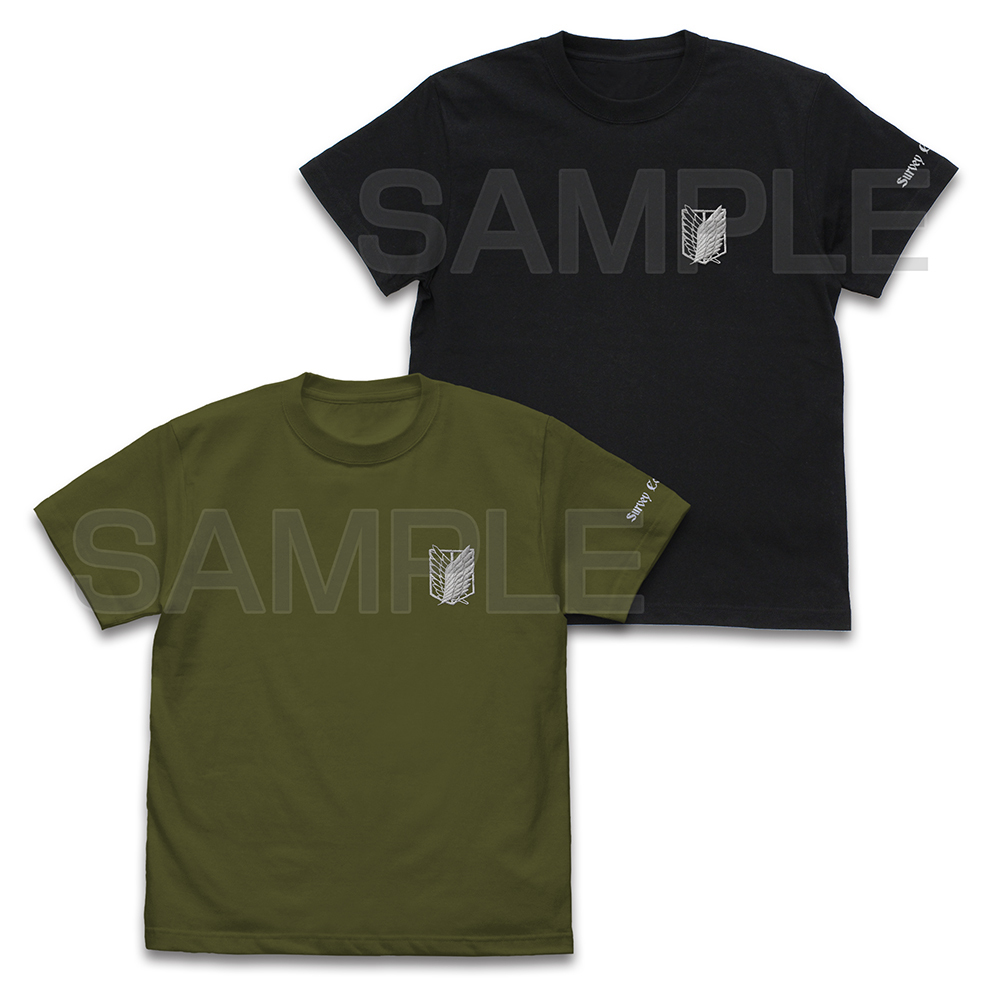 調査兵団 ﾜﾝﾎﾟｲﾝﾄ刺繍Tｼｬﾂ/MOSS COSPA 062226
