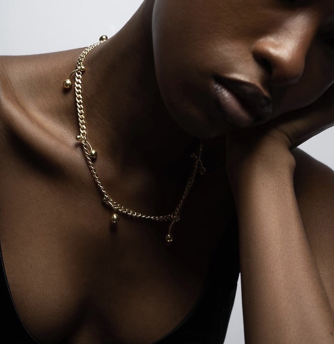 Annabel B-Barbell Chain Necklace