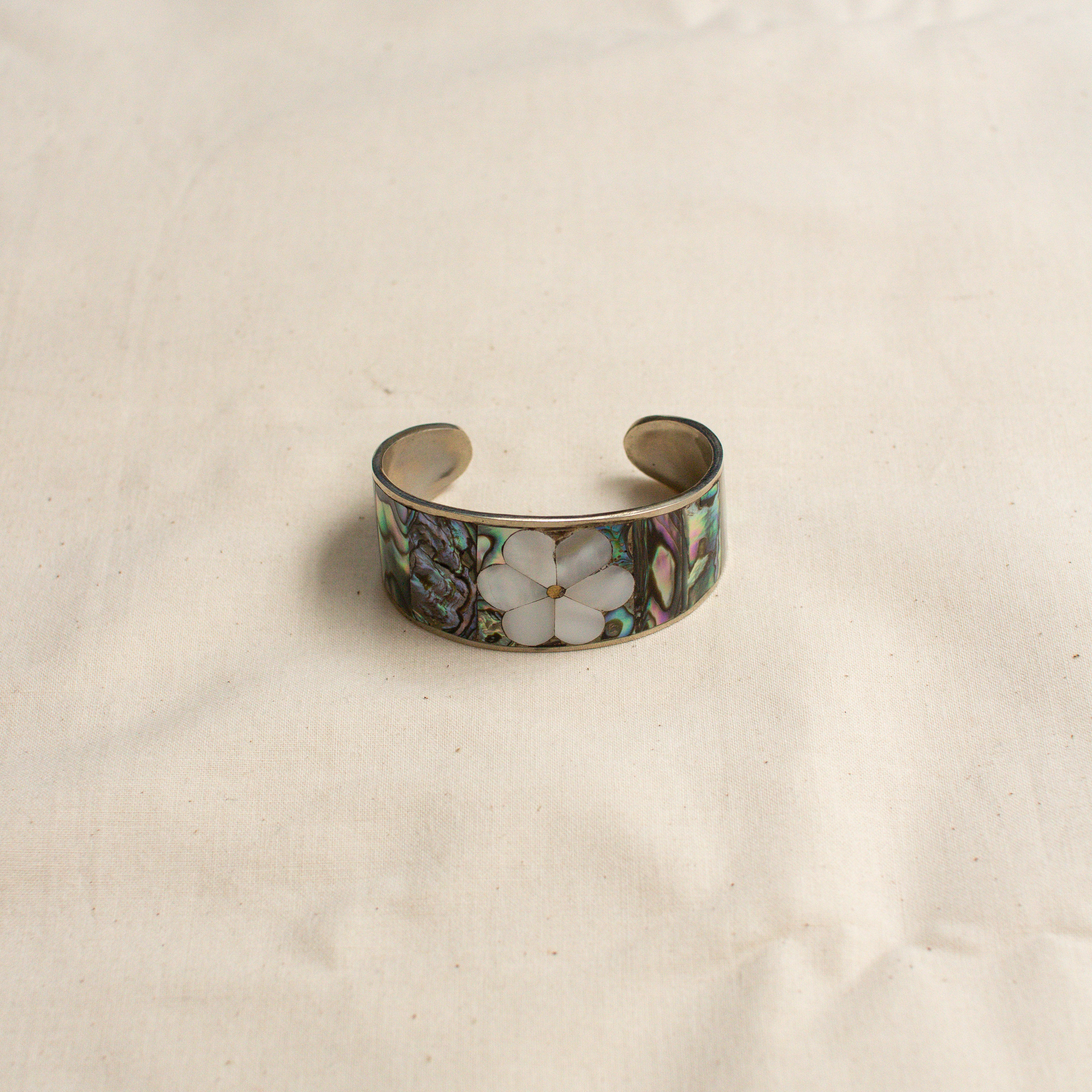MEXICO ALPACA SHELL BANGLE 墨西哥 手工 貝殼 手環 A
