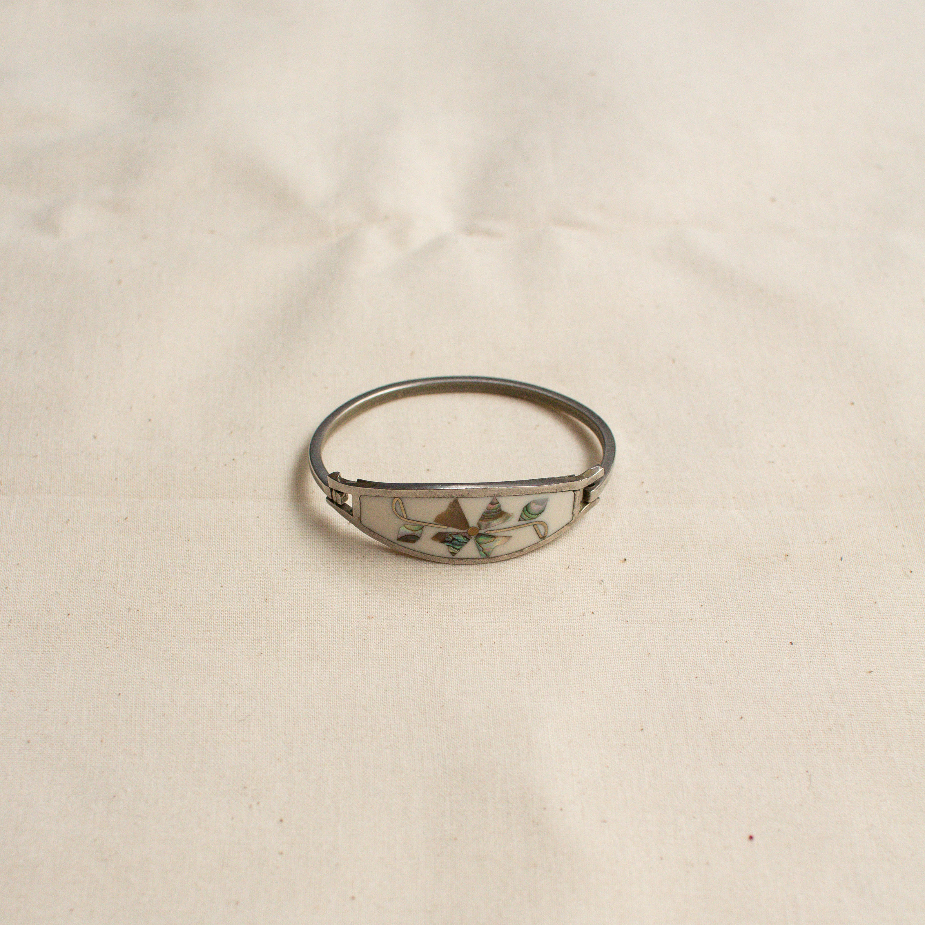 MEXICO ALPACA SHELL BANGLE 墨西哥 手工 貝殼 手環 C