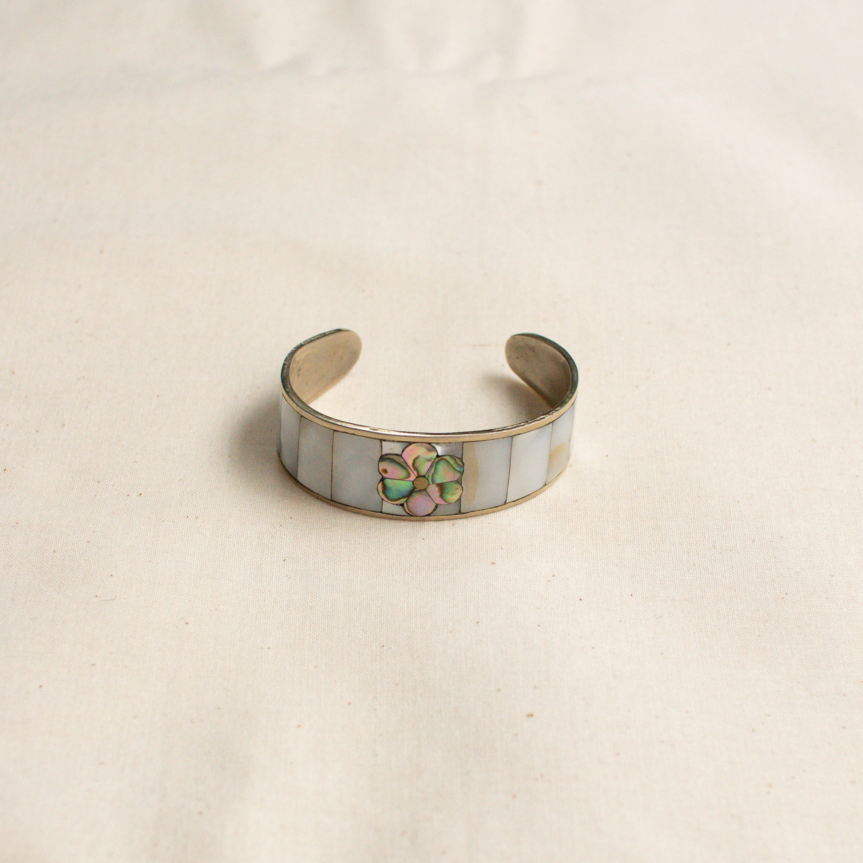 MEXICO ALPACA SHELL BANGLE 墨西哥 手工 貝殼 手環 D