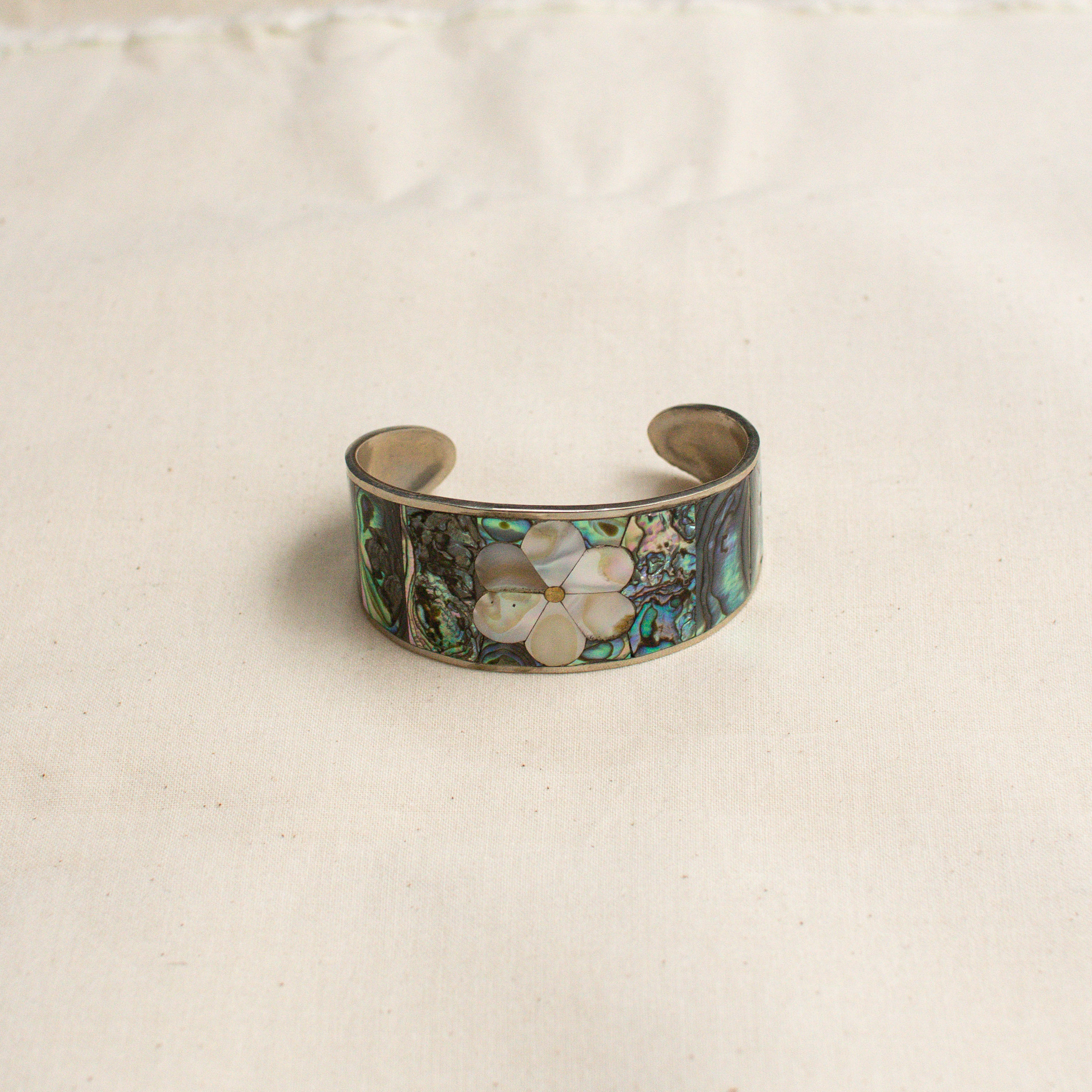 MEXICO ALPACA SHELL BANGLE 墨西哥 手工 貝殼 手環 G