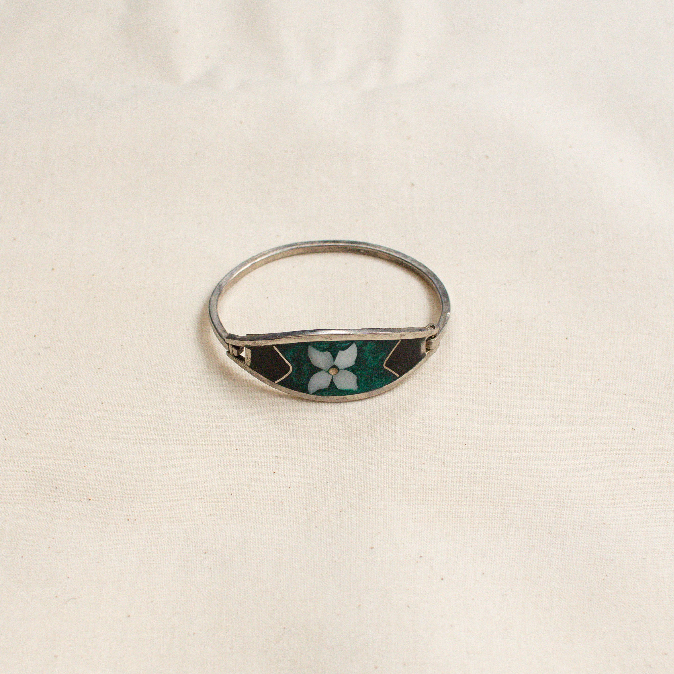 MEXICO ALPACA SHELL BANGLE 墨西哥 手工 貝殼 手環 I