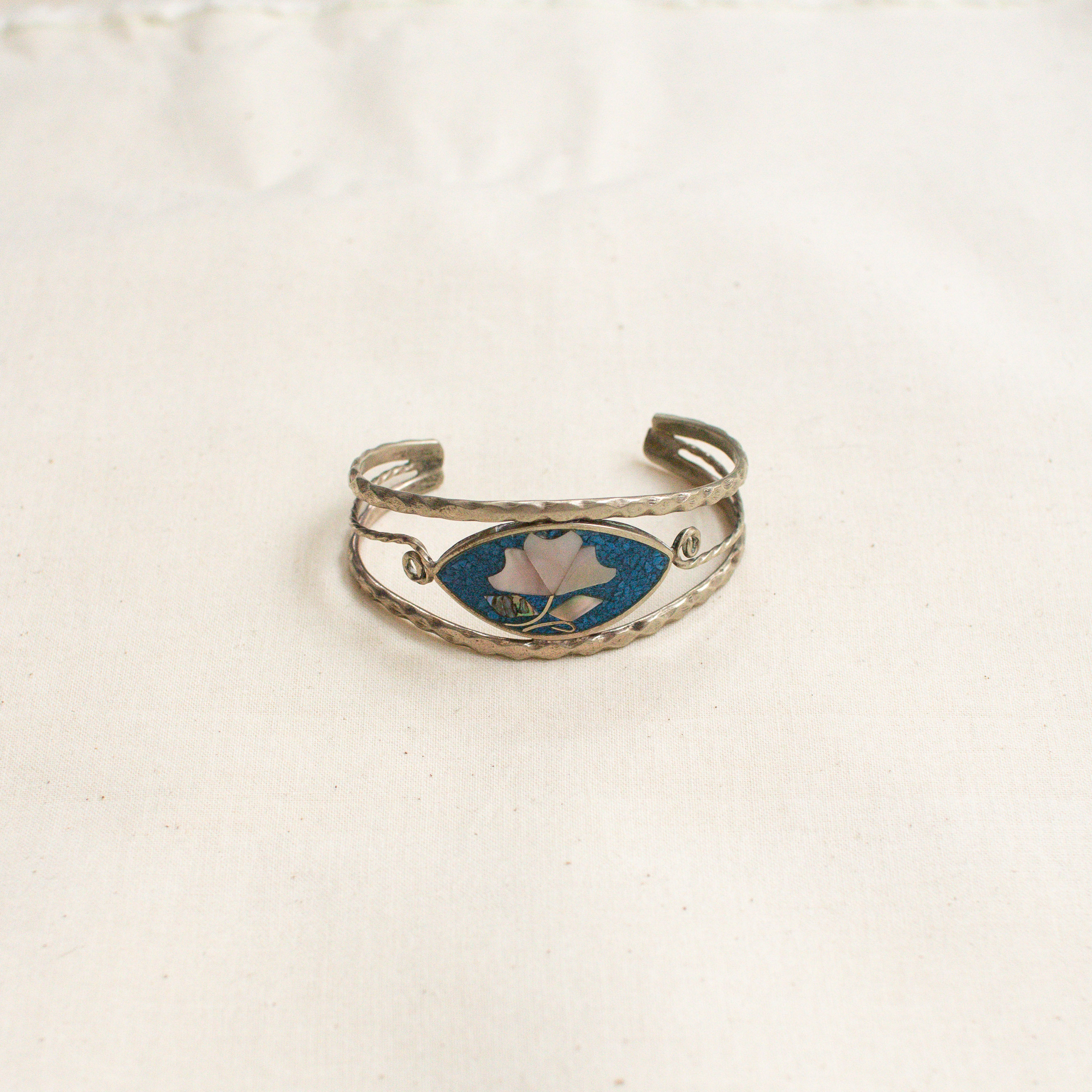 MEXICO ALPACA SHELL BANGLE 墨西哥 手工 貝殼 手環 J
