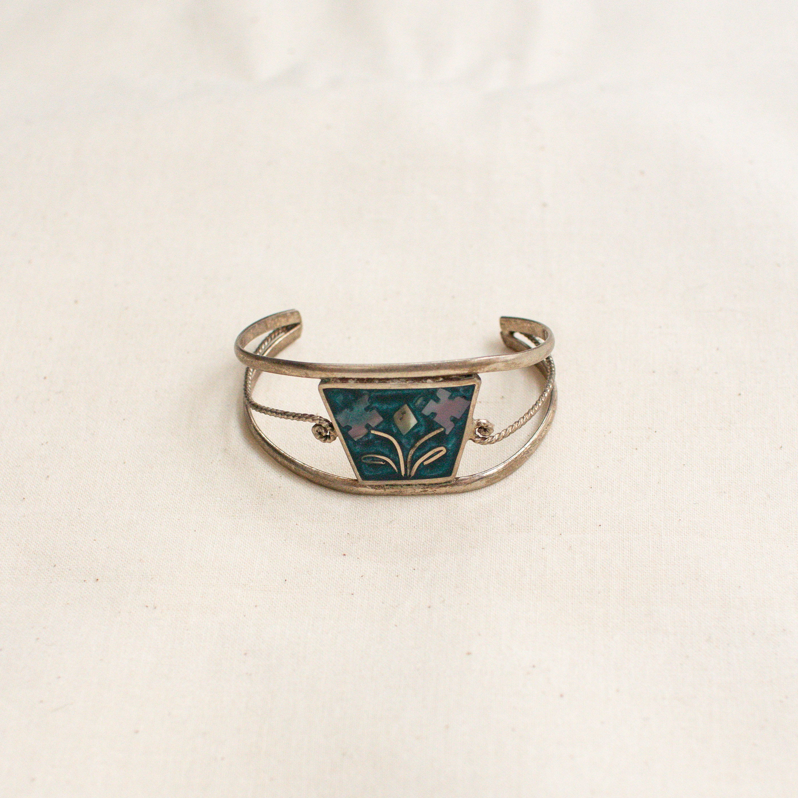 MEXICO ALPACA SHELL BANGLE 墨西哥 手工 貝殼 手環 K
