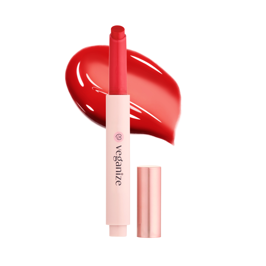 KOR-LLG0608-427 Veganize Collagen Lip Glass Balm - Camelia Red 1.8g (A28)
