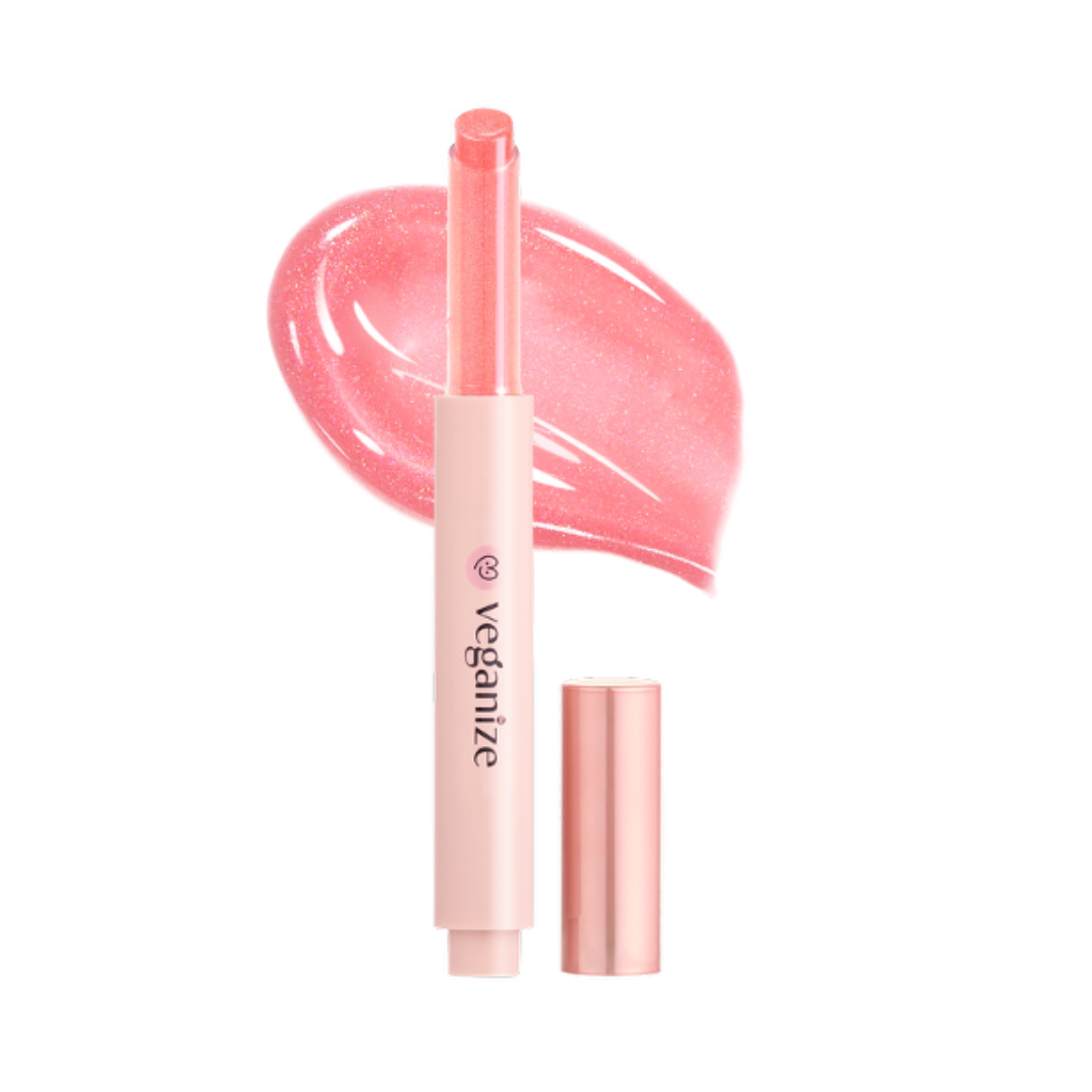 KOR-LLG0608-438 Veganize Collagen Lip Glass Balm - Pinkmelon Glow 1.8g (A39)