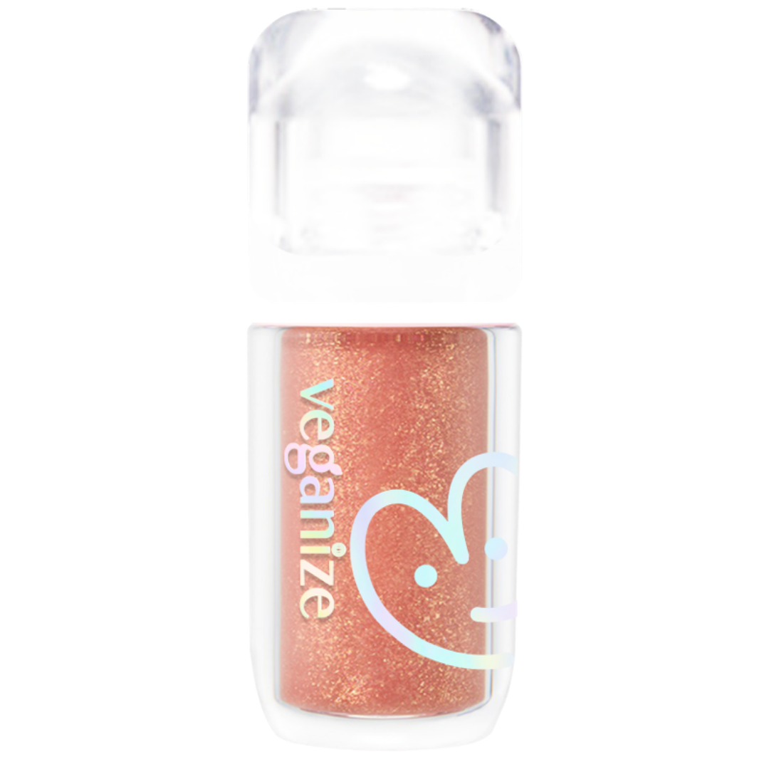 KOR-LLG0608-444 Veganize 4D Jewel Shine Lip Oil Pearl Gloss 01 Peach Brownie 4g (A45)