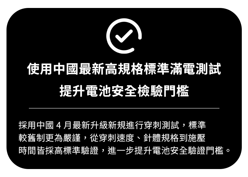 極方塊 小標 使用中國最規格標準檢驗