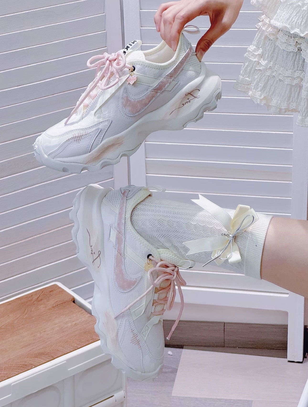 【訂製鞋款】Nike TC7900 夢幻 甜美 塗鴉 DD9682-100(Team196-聆心)