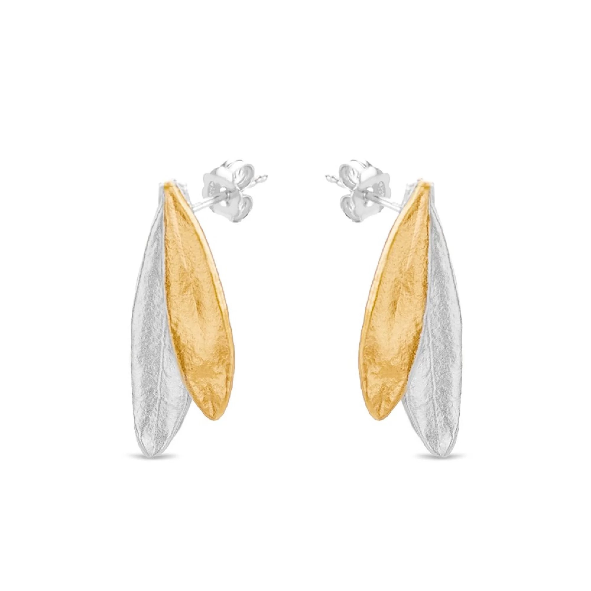 1TA0530-505 [THALLO] Athena Olive 耳釘，24k 金和純銀 #s117b (EU)