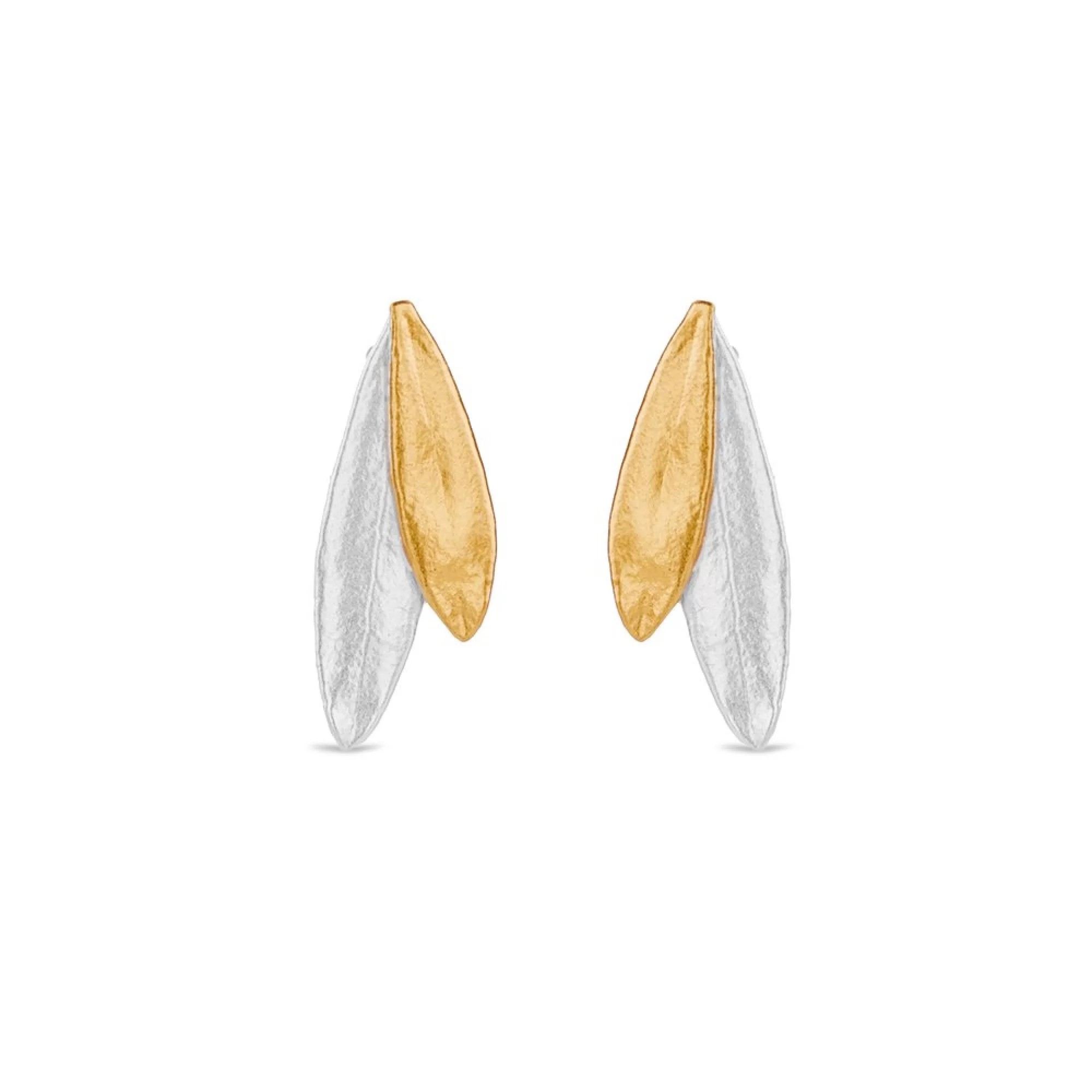 1TA0530-505 [THALLO] Athena Olive 耳釘，24k 金和純銀 #s117b (EU)