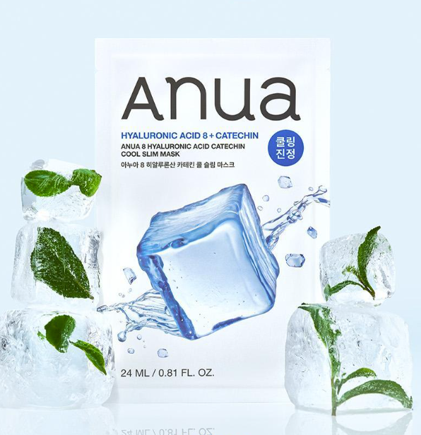 Anua 透明質酸8+綠茶冷感鎮靜緊緻面膜 5+1片