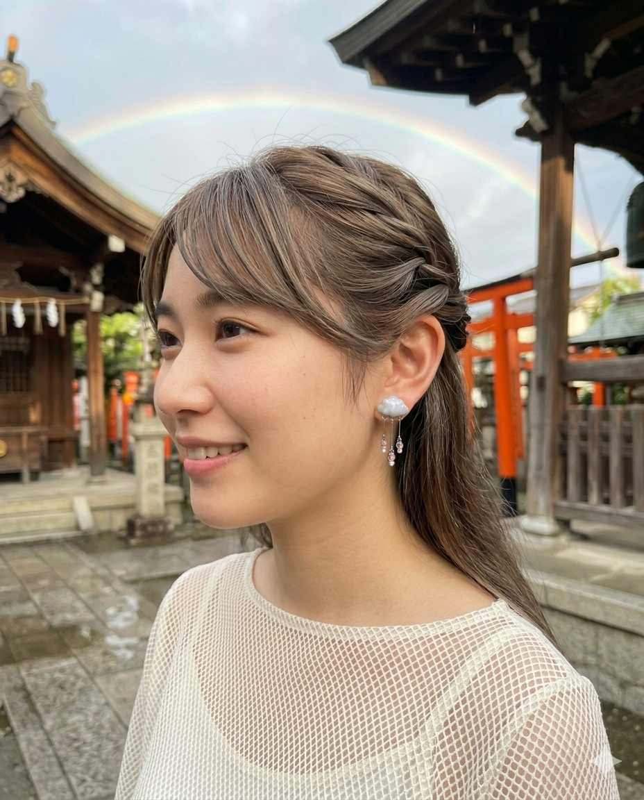 雨雲耳環