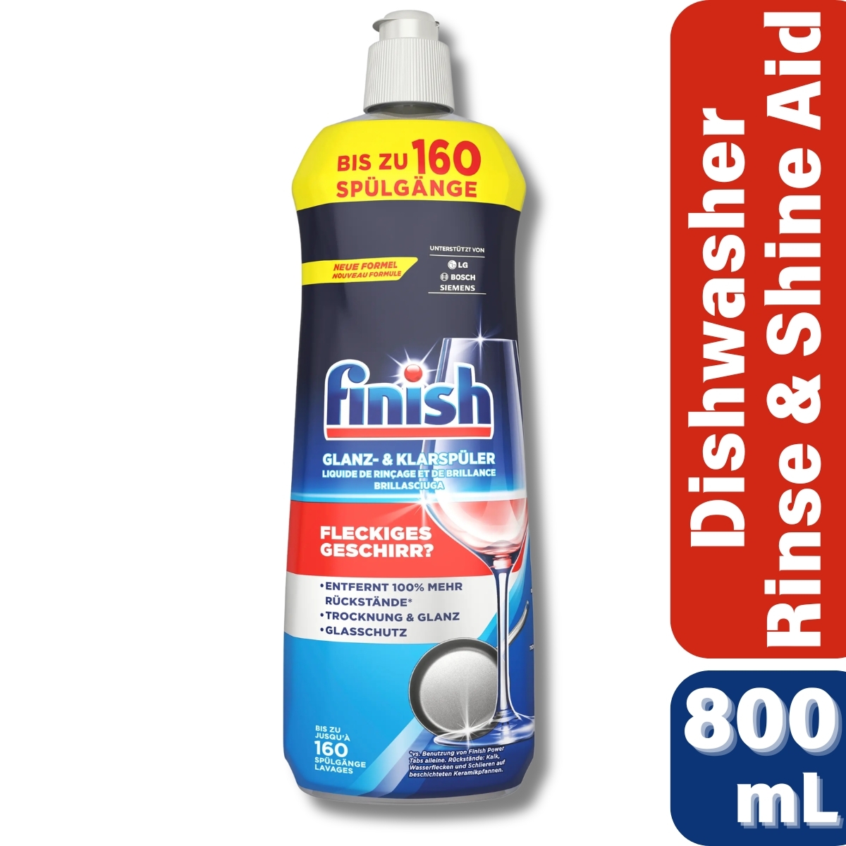Finish洗碗機專用 Rinse&Shine Aid 去水漬光亮洗碗液 800ml