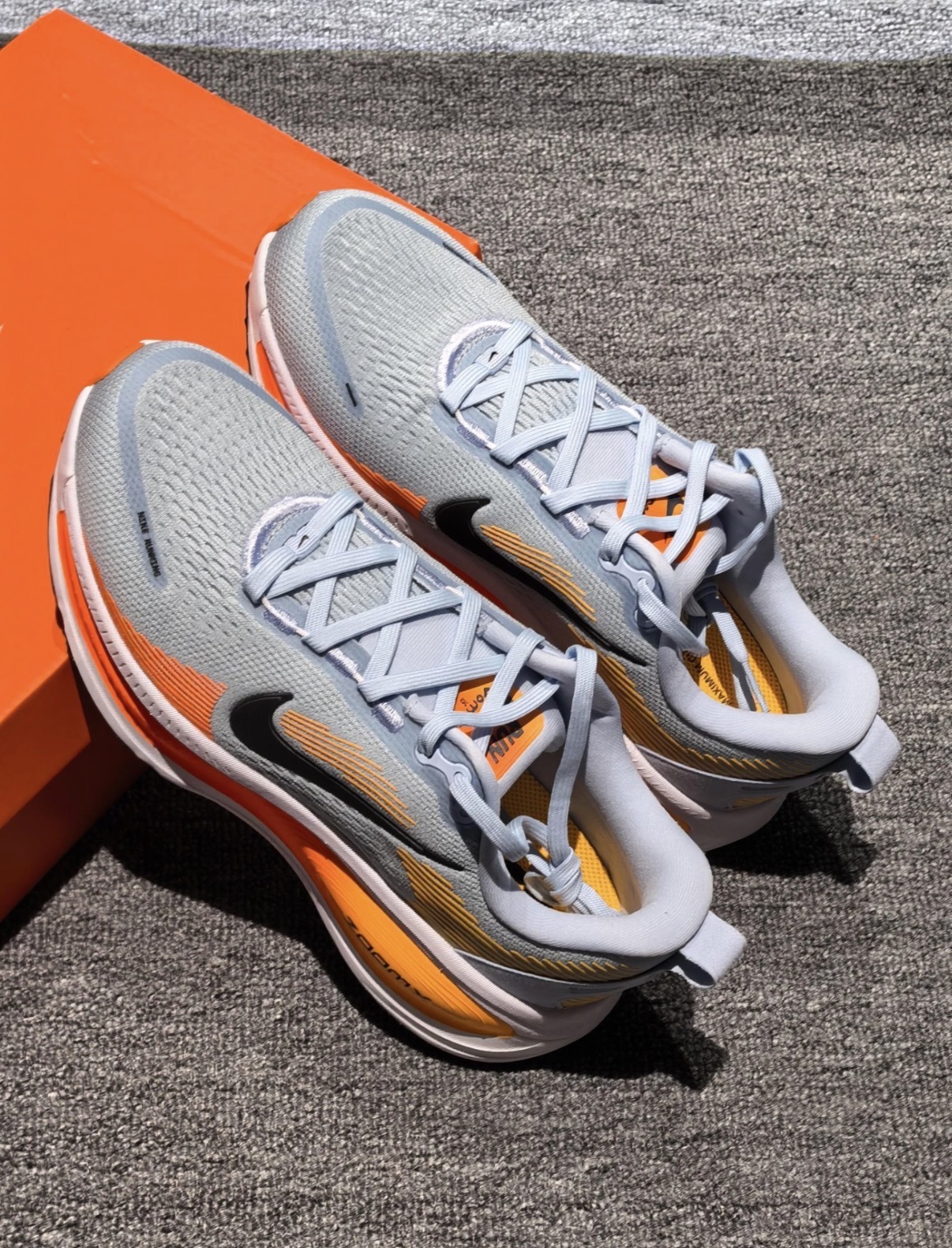 男鞋 NIKE ZOOMX VOMERO 18 藍灰橘 氣墊 緩震 透氣 慢跑 運動鞋【HM6803-404】
