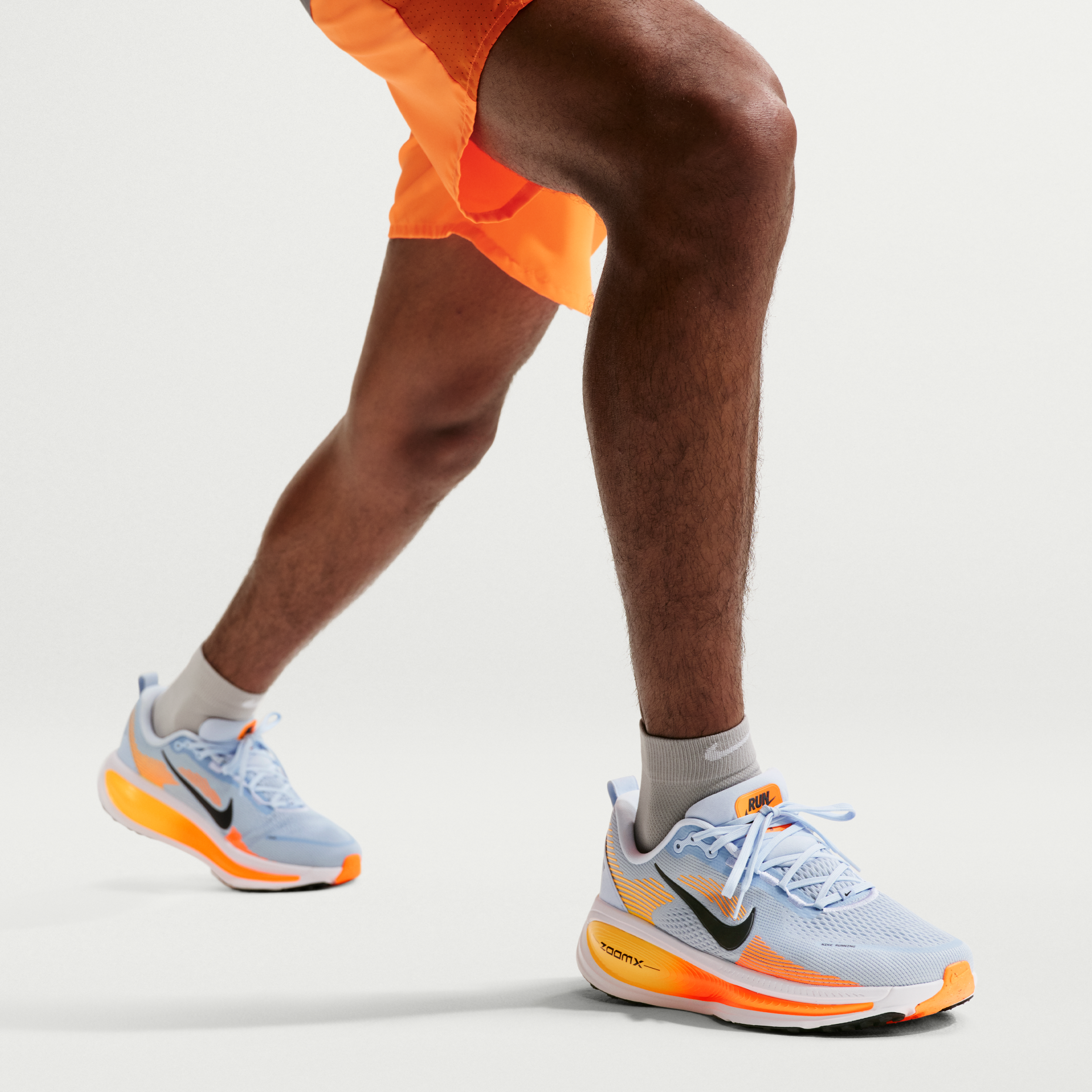 男鞋 NIKE ZOOMX VOMERO 18 藍灰橘 氣墊 緩震 透氣 慢跑 運動鞋【HM6803-404】
