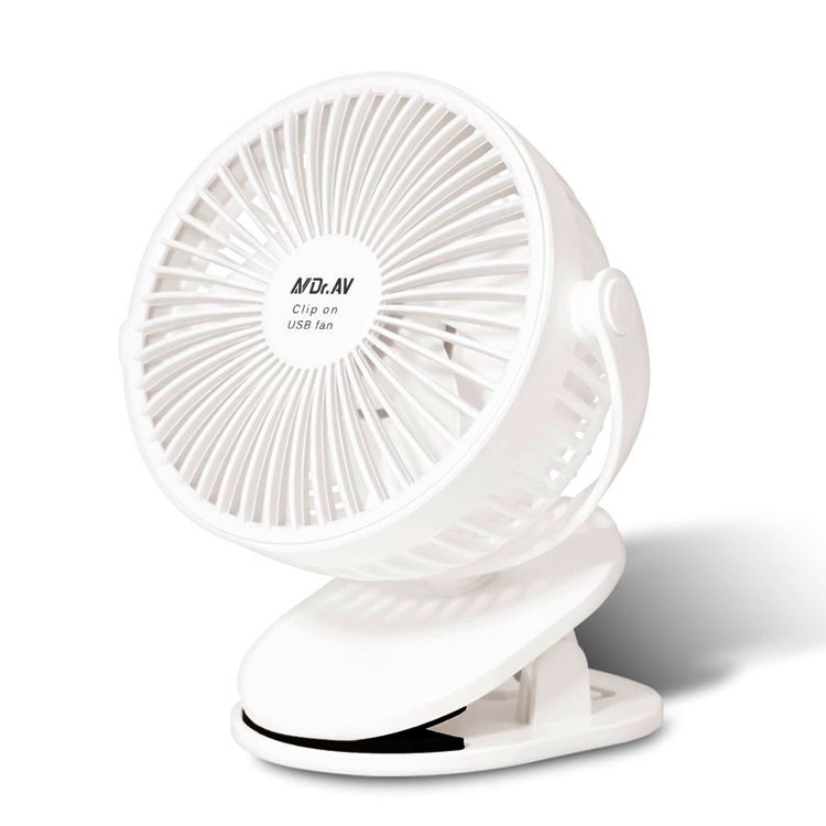 【Dr.AV 聖岡科技】4吋USB充電多功能夾扇FAN-253 電風扇 電扇 USB-C 三段風力 720°旋轉
