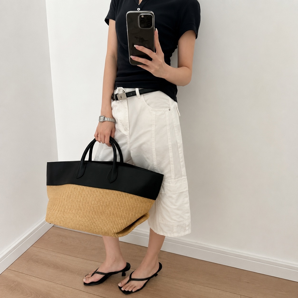 Nellie&Co. 工裝口袋七分褲