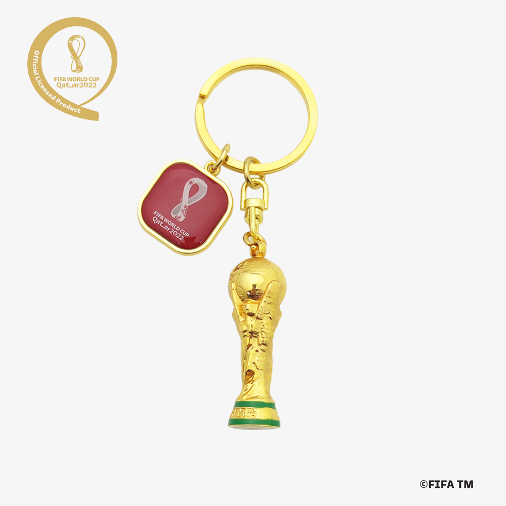 世界盃足球賽-3D金屬鑰匙圈-金盃&官方LOGO