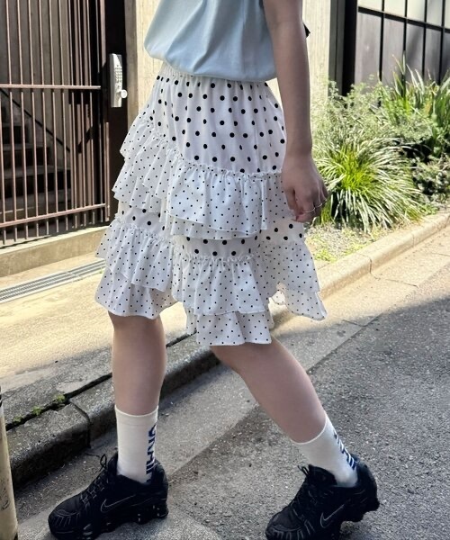 CIAOPANIC / Dot Random Tiered Skirt
