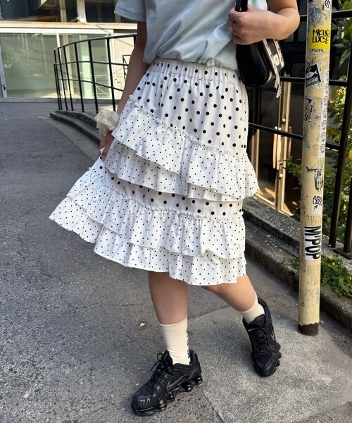 CIAOPANIC / Dot Random Tiered Skirt