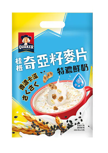 【桂格】奇亞籽麥片特濃鮮奶袋裝10包