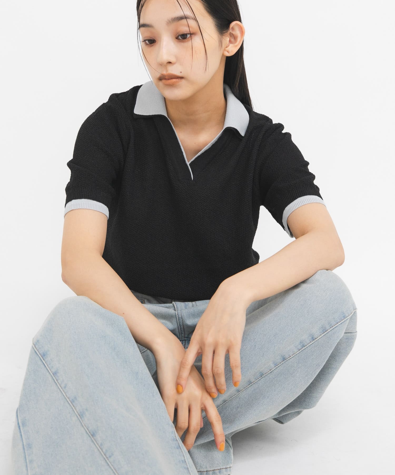先行特價預購┃日本 KBF 層次感 針織襯衫