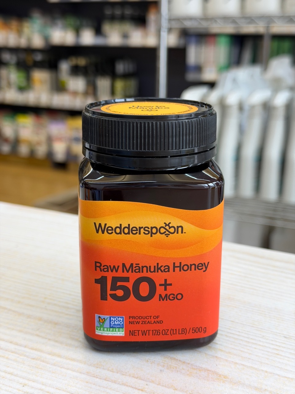 Wedderspoon MGO 150+ (previously Kfactor 16+) raw manuka honey (best before 30 Jan 2029)