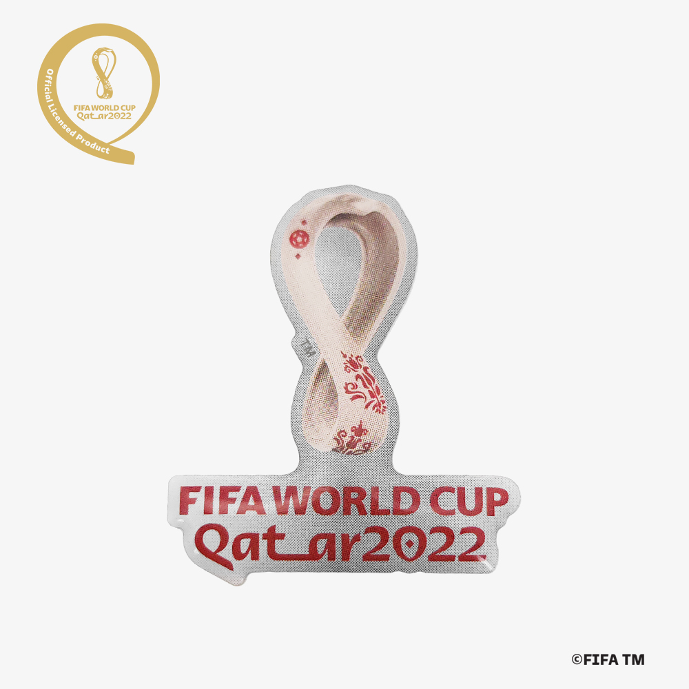 世界盃足球賽-金屬徽章-官方LOGO 2022-銀